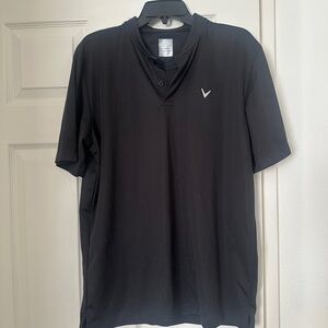 Men’s Callaway black “collarless” shirt large